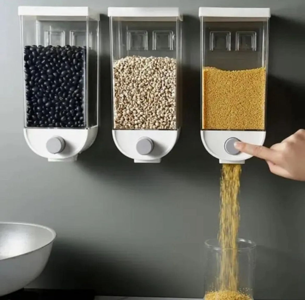 1Pc 1500ml Self-Adhesive Grain Dispenser | Wall Mounted