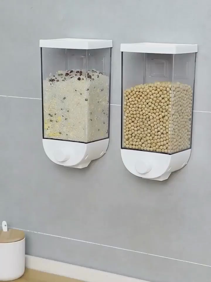 1Pc 1500ml Self-Adhesive Grain Dispenser | Wall Mounted